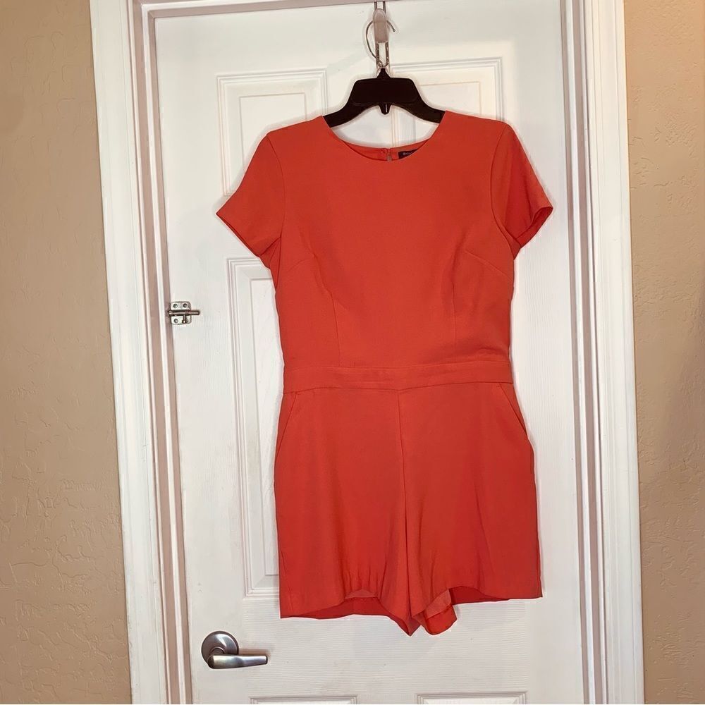 Banana Republic Factory Red Coral Shorts Romper Size 6